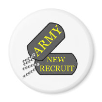 Army New Recruit Refrigerator Magnets