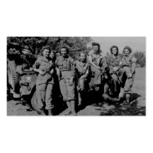 Army Nurses Posed with Jeep Business Card Templates