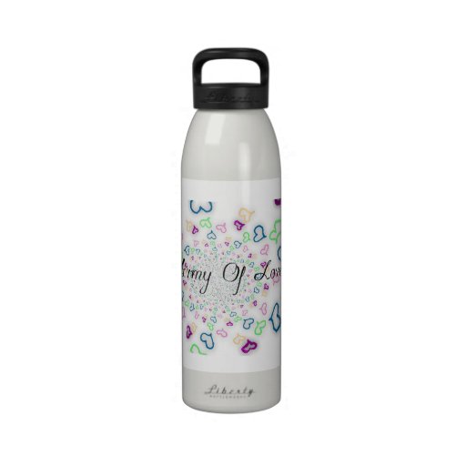 Army of love water bottle