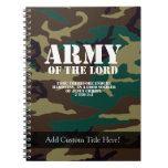 Army of the Lord, Bible Scripture Camo Note Book