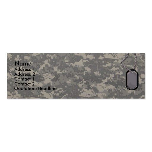 Army Profile Card Business Card Template