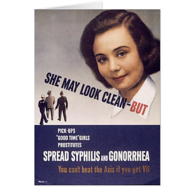 Army Propaganda Poster VD Avoid Prostitutes! Card by harlowandcompany
