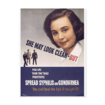 Army Propaganda Poster VD Avoid Prostitutes! Postcards
