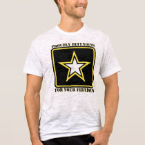 Army - Proudly Defending T-Shirt by mzmilitary Army - Proudly Defending T-Shirt