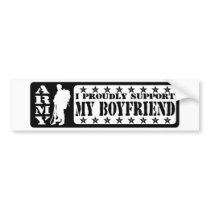 ARMY - Proudly Support Boyfriend Bumper Sticker