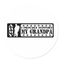 ARMY - Proudly Support Grandpa Stickers