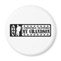 ARMY - Proudly Support Grandson Fridge Magnets