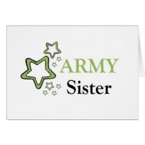 Army sister greeting cards