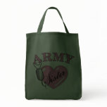 Army Sister Heart N Dog Tag Tote Bag