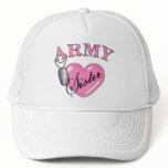 Army Sister Heart N Dog Tag Hats
