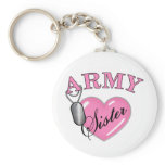 Army Sister Heart N Dog Tag Key Chains