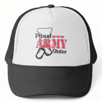 Army Sister Hearts Trucker Hats