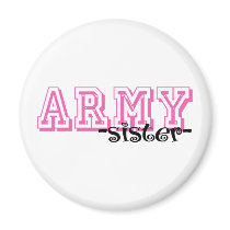 ARMY Sister - Jersey Style Refrigerator Magnets