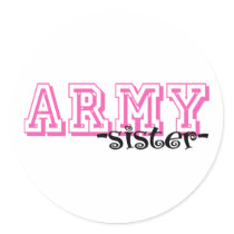 ARMY Sister - Jersey Style Round Sticker