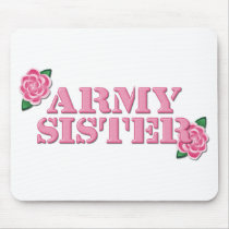 Army Sister Pink Roses Mousepads