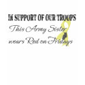 Army Sister Red Friday t-shirts