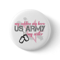 Army Sister Star Pinback Buttons