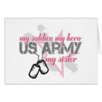 Army Sister Star Greeting Card