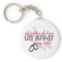 Army Sister Star Key Chains