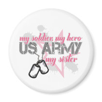 Army Sister Star Magnets