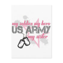 Army Sister Star Post Cards