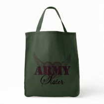 Army Sister Wings Tote Bags