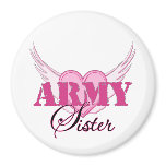 Army Sister Wings Fridge Magnets