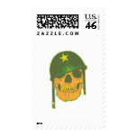 Army Skull Postage Stamp