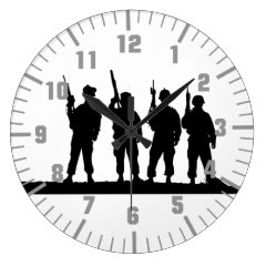army soldiers wallclock