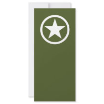 Army Star Rack Card Template
