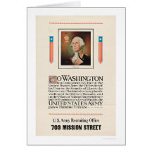 Army Tribute to Washington Greeting Cards