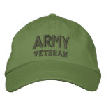 "Army Veteran" Embroidered Hats
