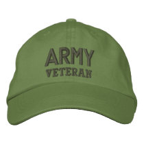 "Army Veteran" Embroidered Hats