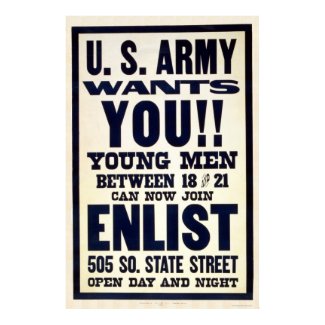 Army wants you!! print