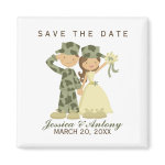 Army Wedding Save the Date Magnets