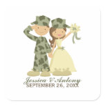 Army Wedding Stickers