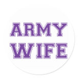 Army Wife 34 Round Sticker