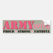 Army Wife Bumper Stickers