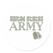 Army Wife - Camo Round Sticker
