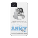 Army Wife Custom Photo in Dog Tags iPhone 4 Cases