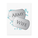 Army Wife Dog Tags Post Card