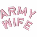 Army Wife embroidered shirts