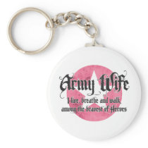Army Wife - I live breathe and walk among Keychains