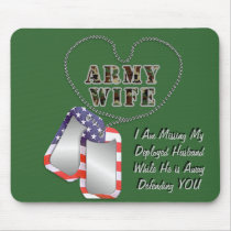 Army Wife Love Husband Deployed Mousepad