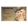 Army Wife, Military, Security Sexy pinup by Al Rio Business Card Template
