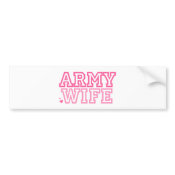 Army Wife (pink) Car Bumper Sticker