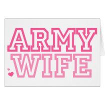 Army Wife (pink) Cards