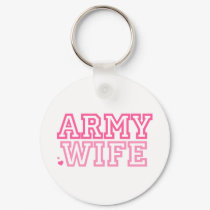 Army Wife (pink) keychains by militaryloveshop Army Wife (pink) keychains