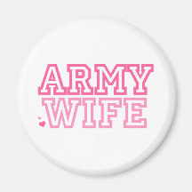 Army Wife (pink) Magnets