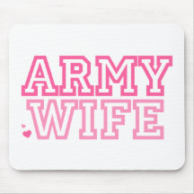 Army Wife (pink) Mousepads